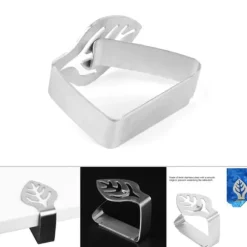 Klämma för bordsduk i rostfritt stål - Halkfri köksbordsklämma (blad)