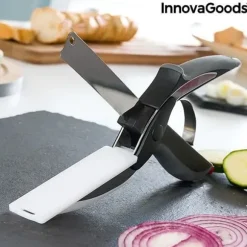 Kniv-sax med integrerad mini skärbräda InnovaGoods