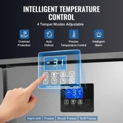 Kommersiell blastfrys 114L, 5 fack, blast chiller för skaldjur och gelato, effektiv nedkylning, energibesparande köksutrustning