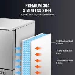 Kommersiell blastfrys 114L, 5 fack, blast chiller för skaldjur och gelato, effektiv nedkylning, energibesparande köksutrustning