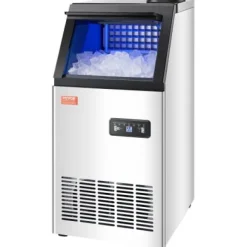 Kommersiell ismaskin, 36 isbitar, 36x43x75,5 cm, rostfritt stål