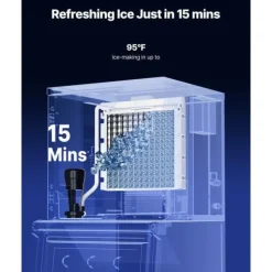 Kommersiell ismaskin, 550 lbs/dag modell, självrengörande och hög effektivitet - Endast huvudenhet