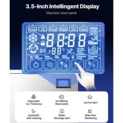 Kommersiell ismaskin, 550 lbs/dag modell, självrengörande och hög effektivitet - Endast huvudenhet
