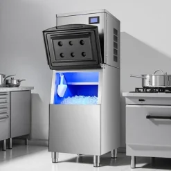 Kommersiell ismaskin, 550 lbs/dag modell, självrengörande och hög effektivitet - Endast huvudenhet