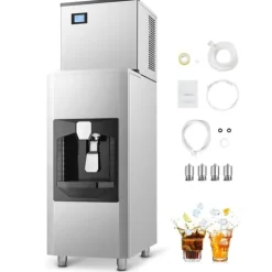 Kommersiell Ismaskin 300 pund/dag, 180 pund förvaringsfack, Automatisk isdispensering