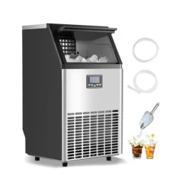 Kommersiell Ismaskin, Fristående Skåpmaskin, 120lbs/24H, 45 Isbitar Kapacitet