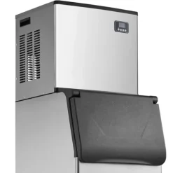 Kommersiell Ismaskin, Kapacitet 550 lbs/24h, Självrengörande med 300 lbs Förvaringsbehållare