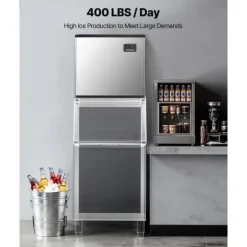 Kommersiell Ismaskin, Självrengörande Modell, Kapacitet 180 kg/dag