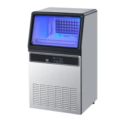 Kommersiell ismaskin/isbitsmaskin - Underbänk/fristående - Kapacitet 59 kg/dygn - Förvaring 15 kg - Rostfritt stål - Självrengöring