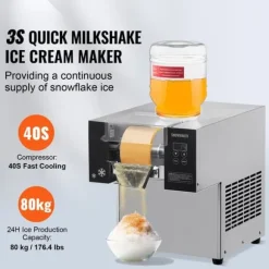 Kommersiell Snömaskin, 176LBS/24H Modell, Glassmaskin i Rostfritt Stål