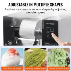 Kommersiell Snömaskin, 176LBS/24H Modell, Glassmaskin i Rostfritt Stål