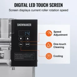 Kommersiell Snömaskin, 176LBS/24H Modell, Glassmaskin i Rostfritt Stål