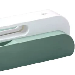 Kompakt manuell dumplingsmaskin med ergonomiskt handtag - platsbesparande design, grön