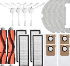 Kompatibel för Xiaomi Robot Vacuum-Mop 2 Ultra / D10 Plus。 Rengöringsdelar Huvud-/Sidoborste Filter Mopp Duk Vattentank Dammbox (18st)