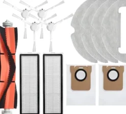Kompatibel för Xiaomi Robot Vacuum-Mop 2 Ultra / D10 Plus。 Rengöringsdelar Huvud-/Sidoborste Filter Mopp Duk Vattentank Dammbox (18st)