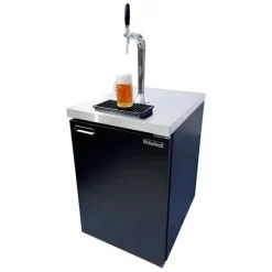 Komplett set - kylskåp för öl upp till 50L fat (ölstång) - inkl. Elegant dispenserkolonn och kompensatorkran, KEG:5 liters adapter