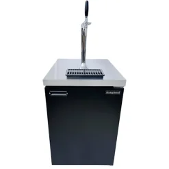 Komplett set - kylskåp för öl upp till 50L fat (ölstång) - inkl. Elegant dispenserkolonn och kompensatorkran, KEG:5 liters adapter