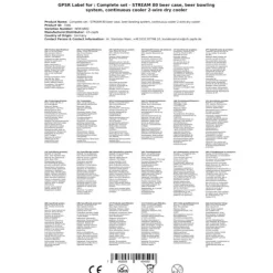 Komplett set - Öltapp - STREAM 80 ölkassett, flödeskylare 2-linjers torrkylare, KEG:Type A, KEG 2:Type A