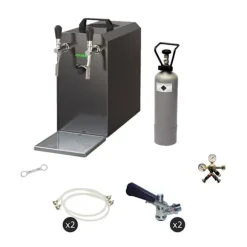 Komplett set - Öltapp - Stream 50 två linjer torr kylare, run kylare 50 liter/h, KEG:Type M, KEG 2:KeyKeg