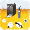 Komplett set - Öltapp - STREAM 80 ölkassett, flödeskylare 2-linjers torrkylare, KEG:5 liters adapter, KEG 2:utan