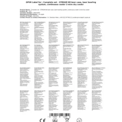 Komplett set - Öltapp - STREAM 80 ölkassett, flödeskylare 2-linjers torrkylare, KEG:5 liters adapter, KEG 2:utan