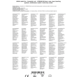 Komplett set - Öltapp - STREAM 80 ölkassett, flödeskylare 2-linjers torrkylare, KEG:Type D, KEG 2:Type D