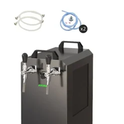 Komplett set - Öltapp STREAM 80K med luftpump, ölväska, genomströmningskylare, 2-linjers torrkylare, KEG:5 liters adapter, KEG 2:Type M