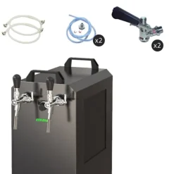 Komplett set - Öltapp STREAM 80K med luftpump, ölväska, genomströmningskylare, 2-linjers torrkylare, KEG:5 liters adapter, KEG 2:Type M