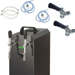 Komplett set - Öltapp STREAM 50K med luftpump ölkorg, flödeskylare 2-ledare torrkylare, upp till 55 liter/h - BLACK EDITION, KEG:Type G, KEG 2:KeyKeg | CDON