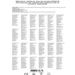 Komplett set - Öltapp STREAM 50K med luftpump ölkorg, flödeskylare 2-ledare torrkylare, upp till 55 liter/h - BLACK EDITION, KEG:utan, KEG 2:Type M