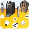 Komplett set under disk - Öltapp JET 30 en linje torr kylare, 35 liter/h -Bierkoffer med trätunna, KEG:Type A