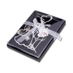 Korkskruv - Hjärta - Stål - 2 delar - Vit