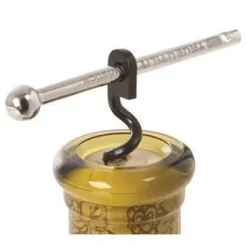 Korkskruv - Twistick - Fällbar modell - Rostfritt stål - Svart - 6,6 x 9 cm