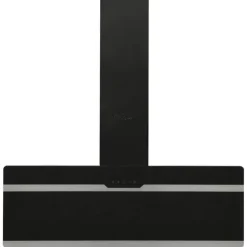 Kraftfull köksfläkt 90 cm i stål och härdat glas | Färg: Svart | Storlek: 90x50x15 cm