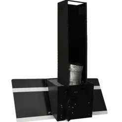 Kraftfull köksfläkt 90 cm i stål och härdat glas | Färg: Svart | Storlek: 90x50x15 cm