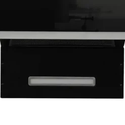 Kraftfull köksfläkt 90 cm i stål och härdat glas | Färg: Svart | Storlek: 90x50x15 cm