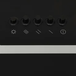 Kraftfull köksfläkt 90 cm i stål och härdat glas | Färg: Svart | Storlek: 90x50x15 cm