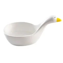 Kreativ tecknad keramik präglad doppfat Hem Kök Såsfat Vinägerfat Swan