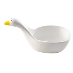 Kreativ tecknad keramik präglad doppfat Hem Kök Såsfat Vinägerfat Swan