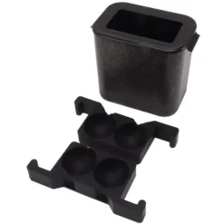 Kristallklar isbollsmaskinform för whisky - stor rund 2-håls iskula