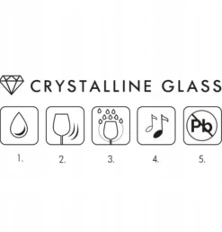 Krosno 6x430ml glas för VIT RÖTT VIN KRISTALLINT GLAS NICE