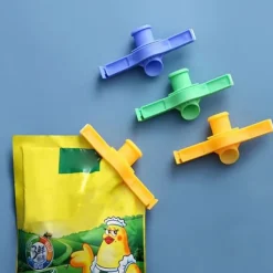 Kryddförseglingsklämma Dammtät vattentät mellanmålspåse förseglingsklämma med lock för kaffepåsar Mellanmålspåse Kryddor Grön