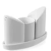 Kryddset saltkar pepparshaker tandpetare vitt porslin - Hendi 786420