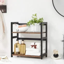 Kryddställ - Mångsidig arrangör 42 x 18 x 43 cm Vintage Brun-Svart