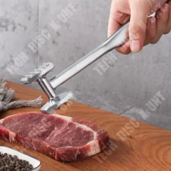 Köttklubba - TECH DISCOUNT - Dubbelsidig modell - Zinklegering - Rutschfri handtag - Modern design