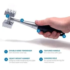 Köttkvarn - Kvarn - Metall - Zinklegering - Lätt - Ergonomisk