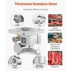 Köttkvarn, 39,5x43x39 cm, Rostfritt stål