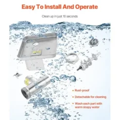 Köttkvarn, 39,5x43x39 cm, Rostfritt stål