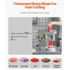 Köttkvarn, 39,5x43x39 cm, Rostfritt stål