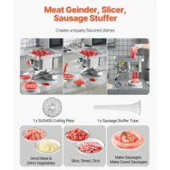 Köttkvarn, 39,5x43x39 cm, Rostfritt stål